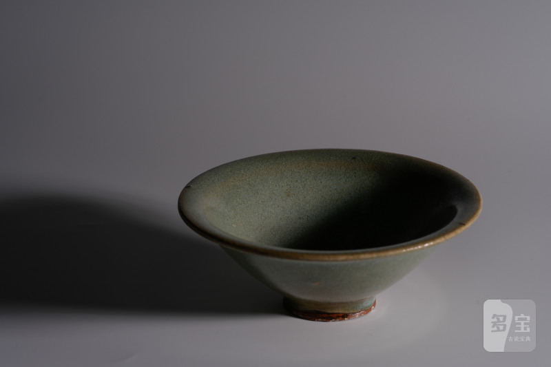 明 钧窑天蓝釉斗笠茶盏 - 图4